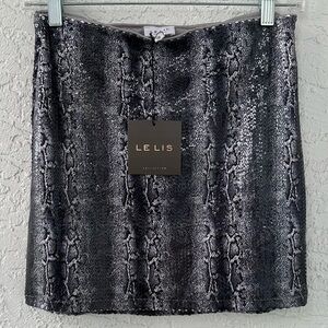 Le Lis Mini Skirt  Sequence Lined NWT